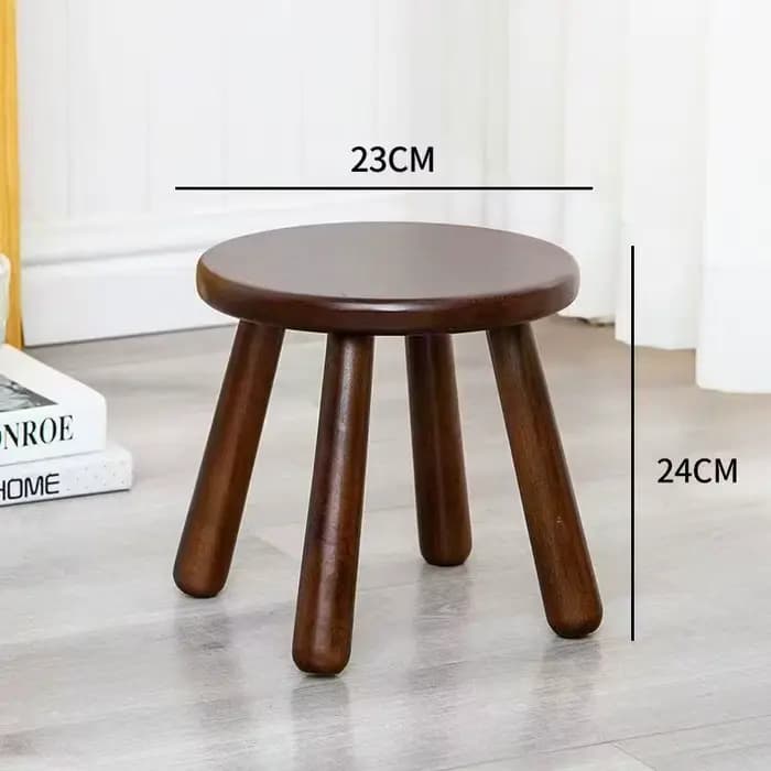 Tabouret Portable sur pied en noyer noir, 25cm, banc confortable, chaussures à langer, chaise Stable