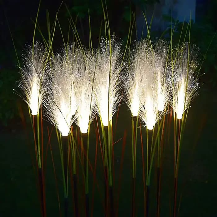 LED lampes de jardin solaires roseau lumineux extérieur décoratif solaire alimenté fleur piquet lumi