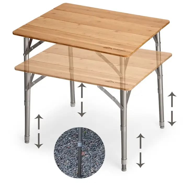 Grande table pliante en alliage de bambou pour camping en plein air, portable et réglable, recommand