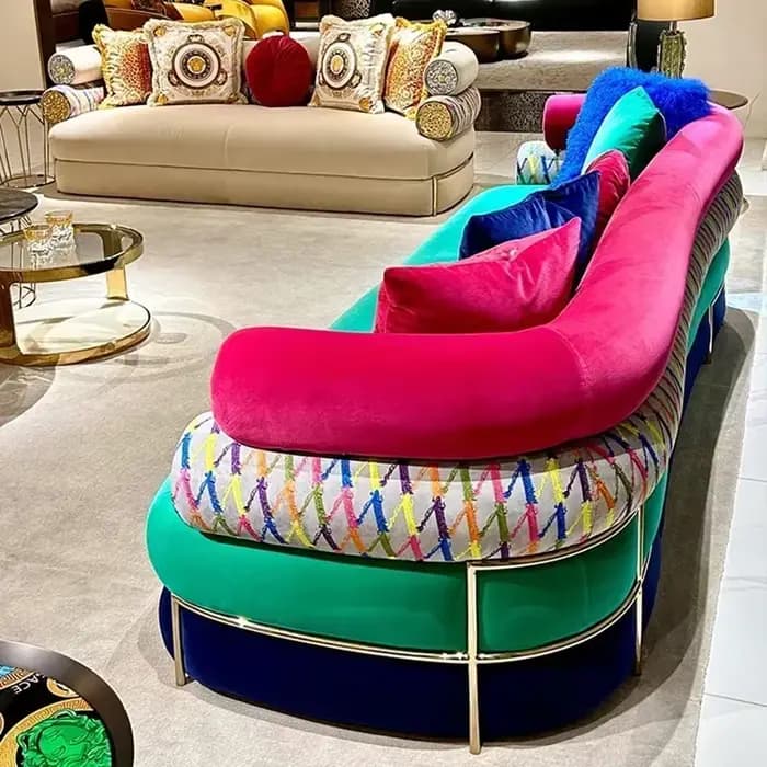 Doux fantaisie Unique canapé moderne bois nordique européen bouffées canapé 3 places Muebles Para Sa