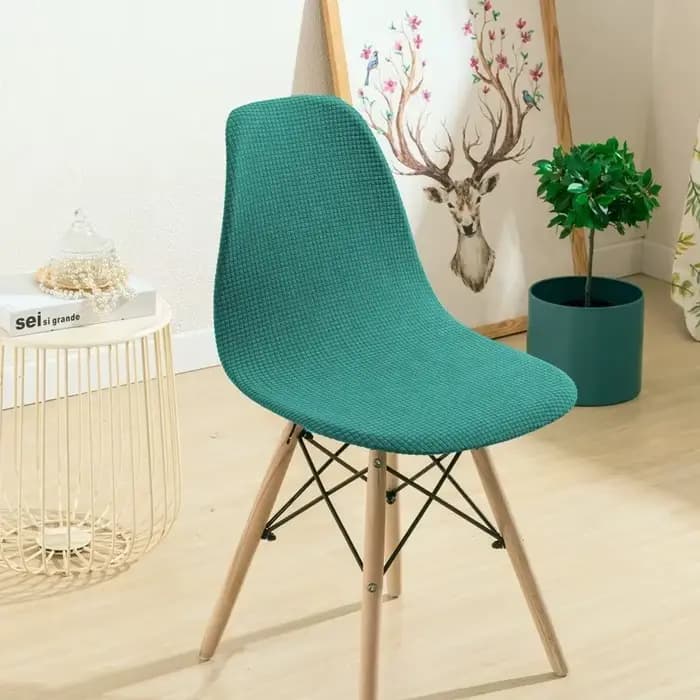 Housse de chaise à coque imperméable en Jacquard, housse de chaise scandinave à dossier court, houss