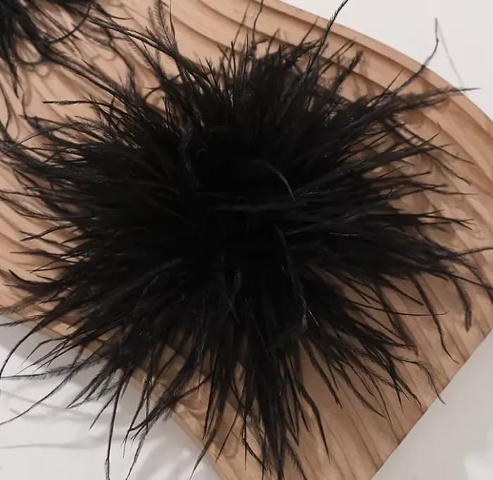 Coiffe de danse de salon, fleur en plumes d'autruche, épingle à cheveux, accessoires de coiffure pou