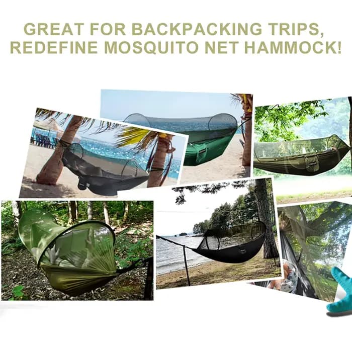 WESTTUNE hamac de Camping en plein air avec moustiquaire hamacs suspendus à ouverture rapide automat