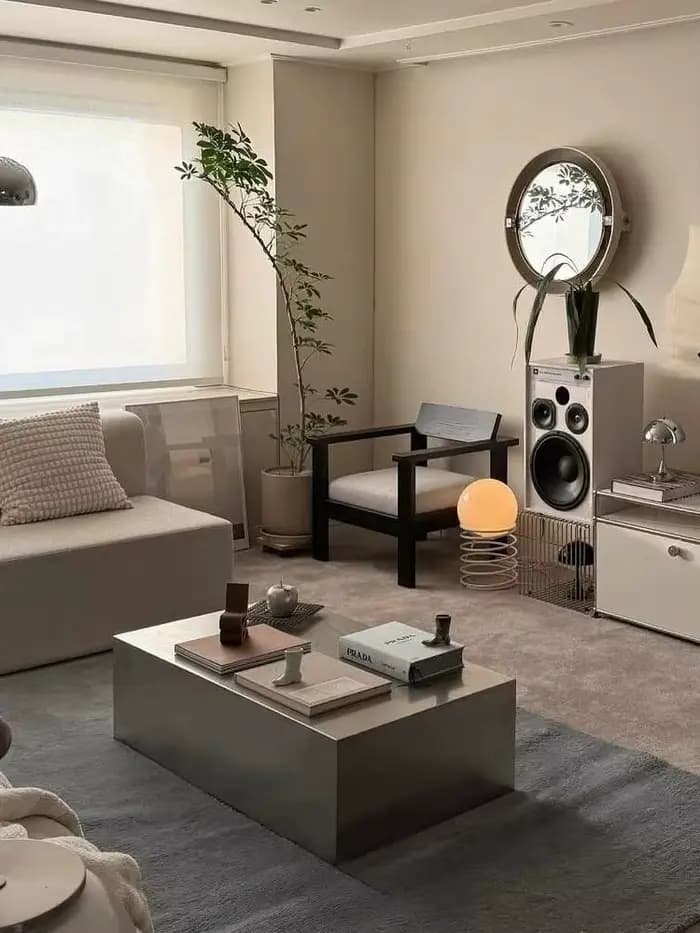Table basse industrielle carrée minimaliste esthétique nordique Table basse italienne Unique Premium
