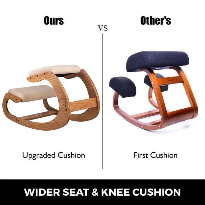 SucceBuy chaise à bascule ergonomique en bois à genoux Posture correcte chaise d'ordinateur mobilier