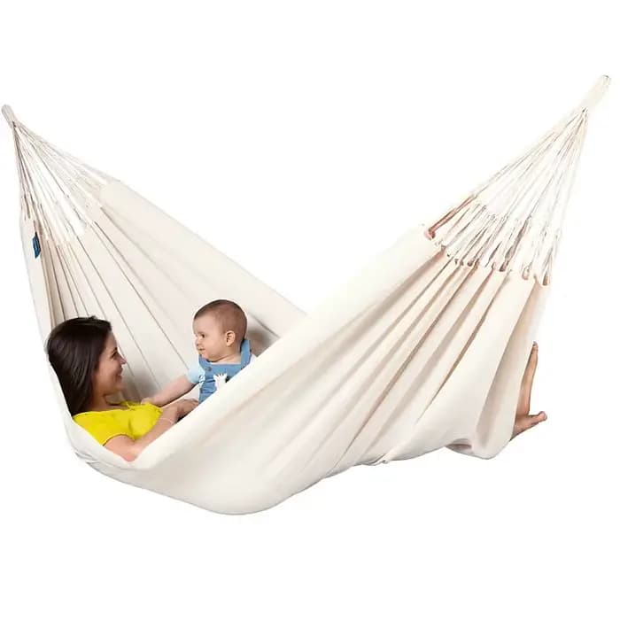 Hamacs Un hamac blanc en coton biologique, double hamac pour deux personnes, qualité supérieure, éth