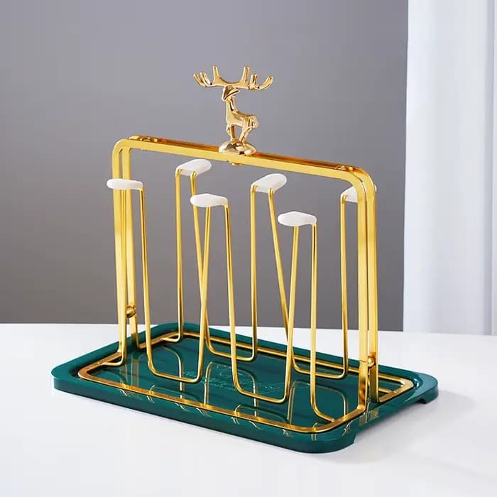 GIANXI support de rangement de tasses renne nordique porte-gobelets décoratifs en fer ménage stockag