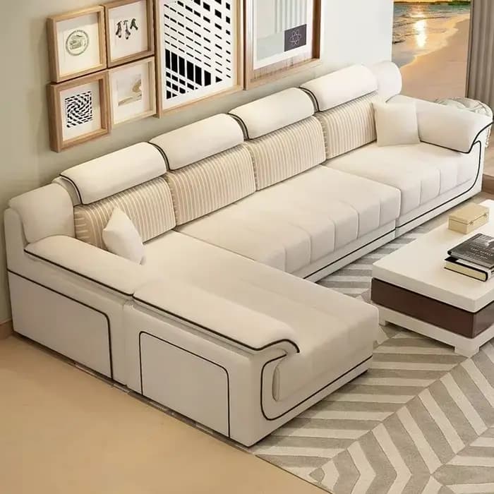 Bois Beige canapés européens remplissage accoudoir Design nordique inclinable paresseux canapés Salo