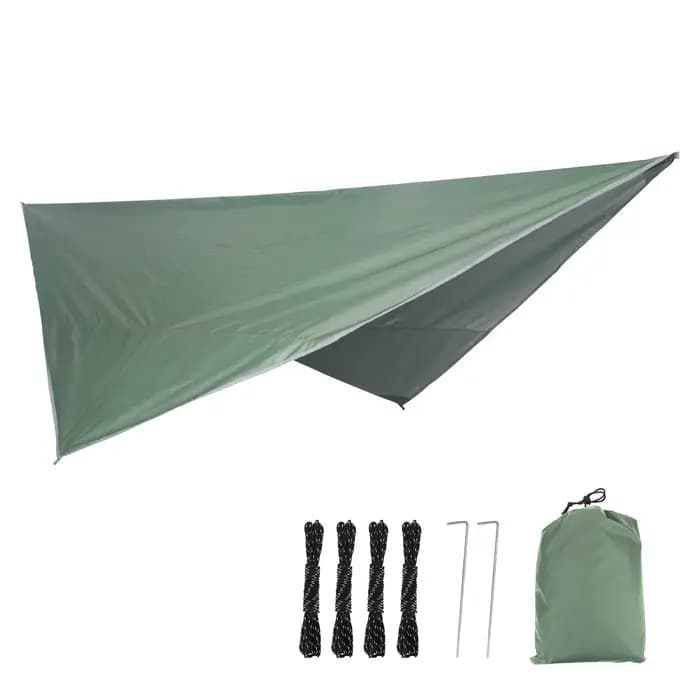 Hamac de camping en nylon, moustiquaire portable, avec mouche de pluie étanche, bâche d'amendements