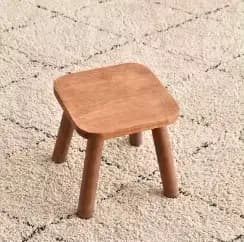 Tabouret empilable en bois massif, chaise de salle à manger, petite table, siège de salon domestique