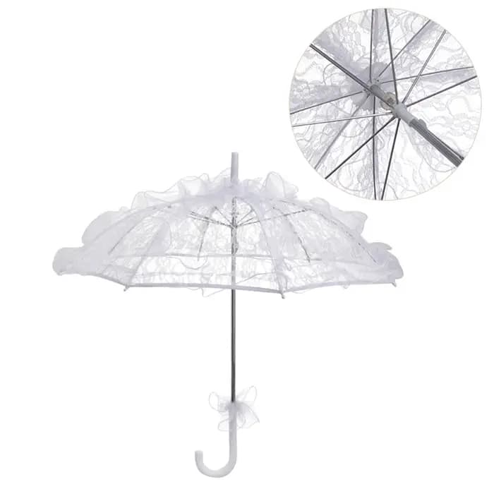 Parapluie en dentelle, accessoires de Parasol, accessoires de mariée, fête de photographie florale