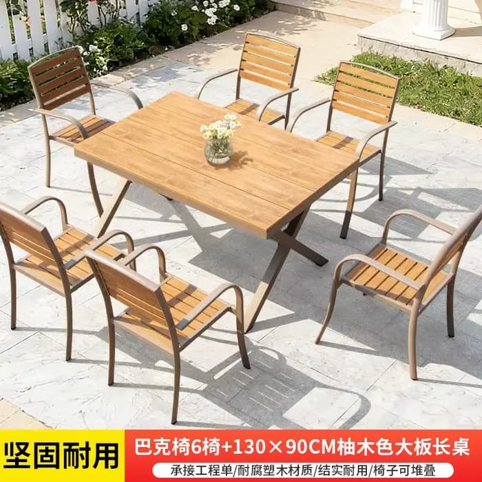 Ensembles de meubles de jardin modernes en bois, ensembles de meubles de jardin d'esthétique europée