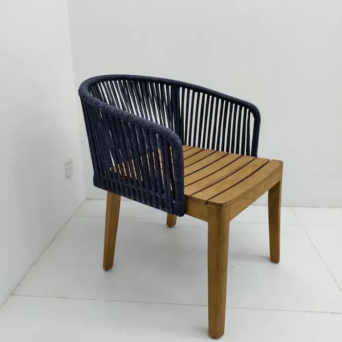 Chaise en rotin de salon de jardin extérieur naturel confortable de haute qualité