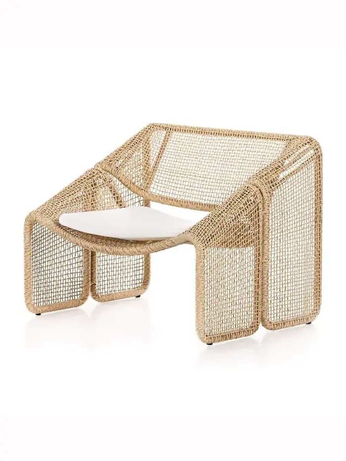 Design créatif loisirs de plein air chaise inclinable jardin Patio balcon cadre en aluminium tissage