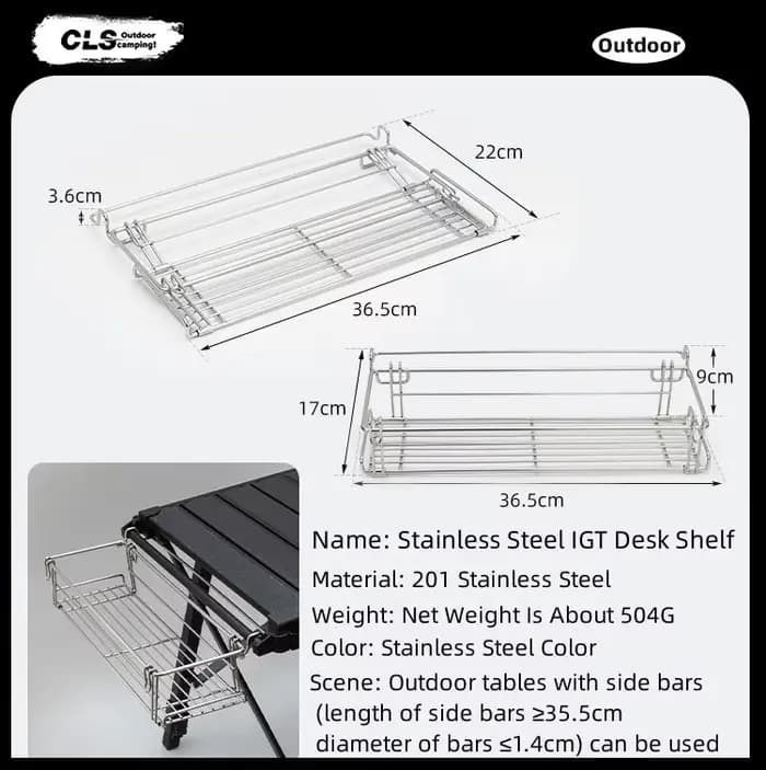 Table de camping pliante Mountainhiker IGT améliorée, système de cuisson portable IGT pour l'extérie