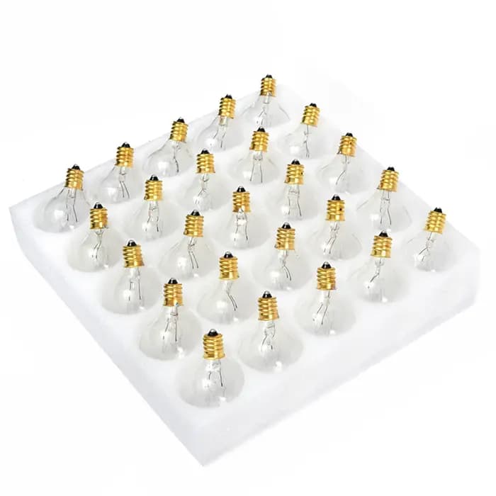 25 pièces ampoules de remplacement G40 ampoule en tungstène lampe 7W 220-240V clair Globe ampoule E1