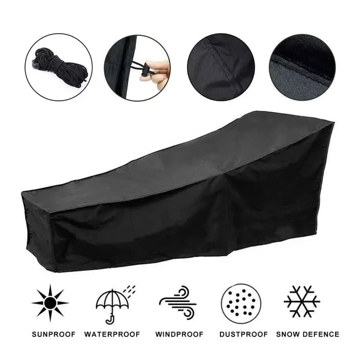 Juste de Protection Imperméable pour Chaise Longue, Inclinable, pour Jardin, Cour Extérieure