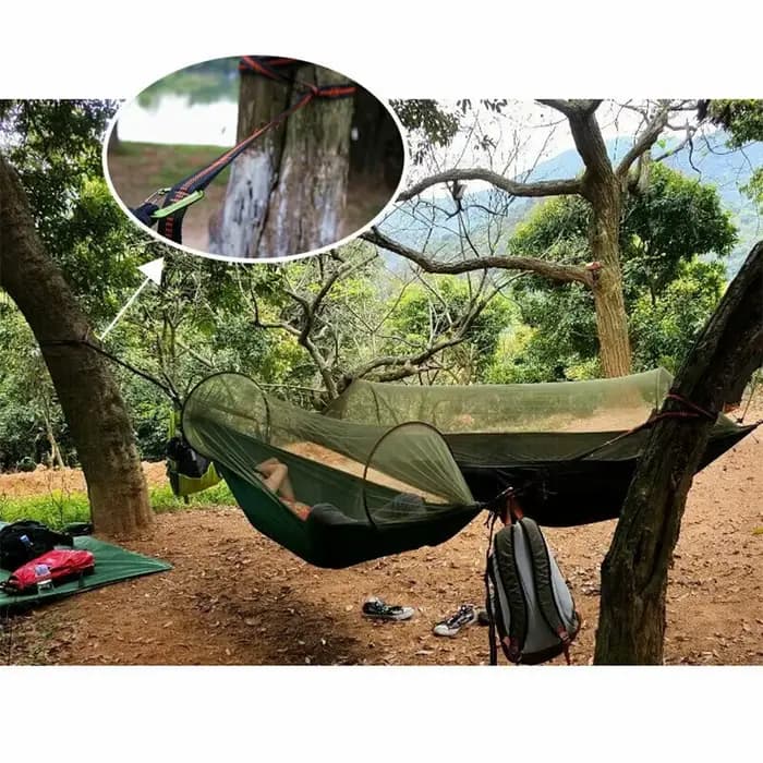 Sangles de hamac en nylon 100x2.5cm, 2/6 pièces, accessoire de camping ajustable pour jardin extérie