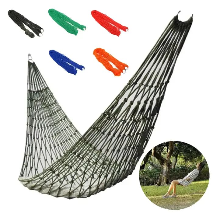 Hamac en maille audacieuse, ULen nylon, hamac simple, meubles d'extérieur, camping, fournitures de p