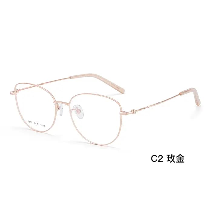 Lunettes rétro à monture dorée pour femmes, lunettes de lecture, verres optiques, lunettes de myopie