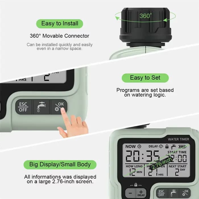 HCT-322 automatique minuterie d'eau jardin numérique Machine d'irrigation arroseur Intelligent utili