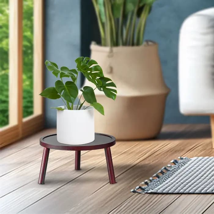 1Pc Mini tabouret en bois plante support plante tabouret bonsaï support plante Pot Riser support Pot