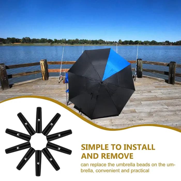10 pièces de perles de remplacement en plastique pour têtes de parapluie, composants pour la réparat