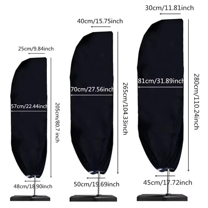 Couverture de Parasol d'extérieur en tissu Oxford imperméable, 6 tailles, imperméable, résistant aux