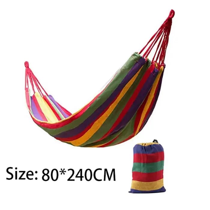 Hamac double pour 2 personnes en toile de coton avec sangles pour arbres, pour patio, jardin, cour,