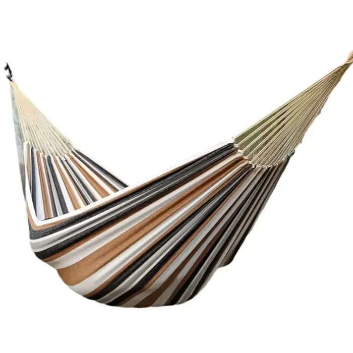 NewOutdoor-Hamac simple en toile pour camping, balançoire intérieure pour enfants, hamac rayé épais,