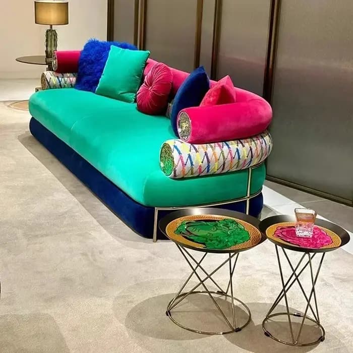 Doux fantaisie Unique canapé moderne bois nordique européen bouffées canapé 3 places Muebles Para Sa
