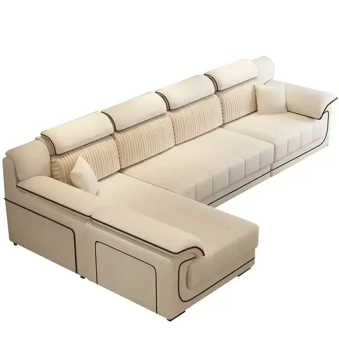Bois Beige canapés européens remplissage accoudoir Design nordique inclinable paresseux canapés Salo