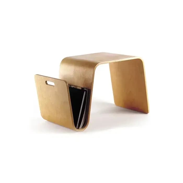 Table basse nordique minimaliste, pièce maîtresse chic en bois massif, idéale pour les salons et les