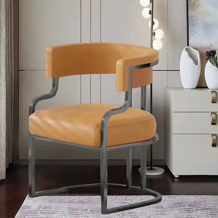 Fauteuil plaqué or, Chaise de salle à manger, Chaise de thé de loisirs, canapé d'hôtel, Chaise de ré