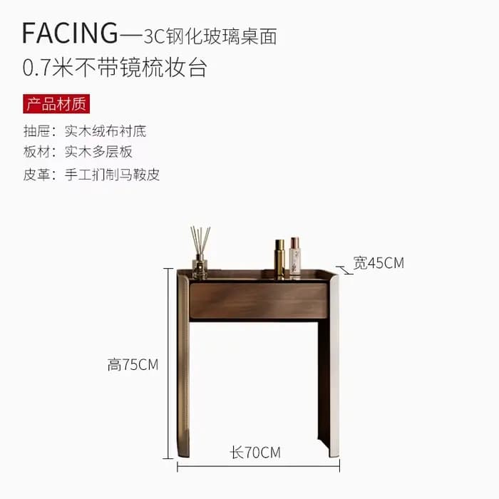 Meuble de Rangement de Luxe Européen pour Coiffeuse, Chaise de Coiffeuse, Console et Suite de Salon
