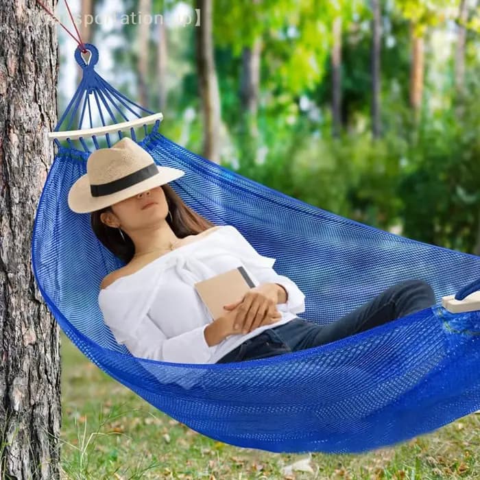 Hamac de camping en nylon épais, robuste, respirant, pour jardin
