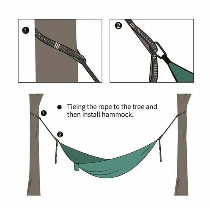 Sangles de hamac en nylon 100x2.5cm, 2/6 pièces, accessoire de camping ajustable pour jardin extérie