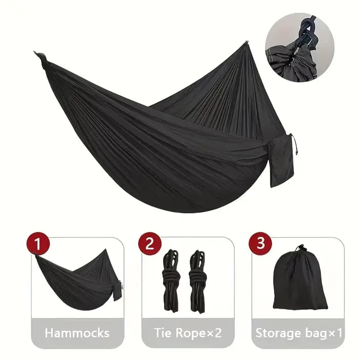 1 ensemble de hamacs avec sangles et sac de rangement, adaptés aux pique-niques à la plage, à la ran