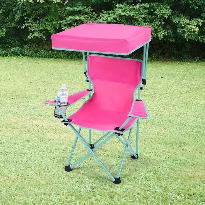 Chaise de camping à baldaquin pour enfants, serrure de sécurité, chaise d'extérieur Portable avec au