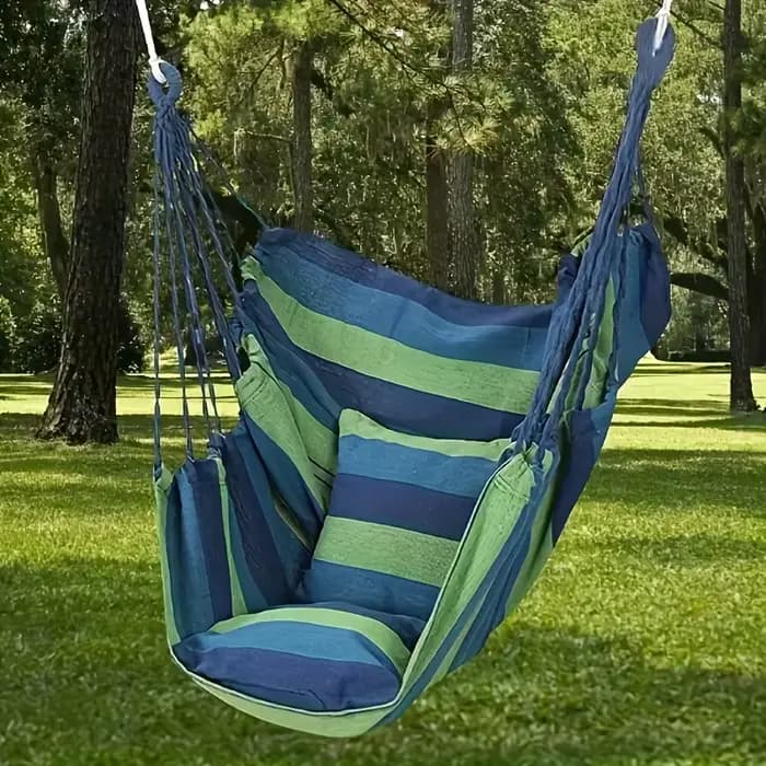 Chaise hamac balançoire d'extérieur, chaise de loisirs en toile, sans oreiller ou coussin, pour dort