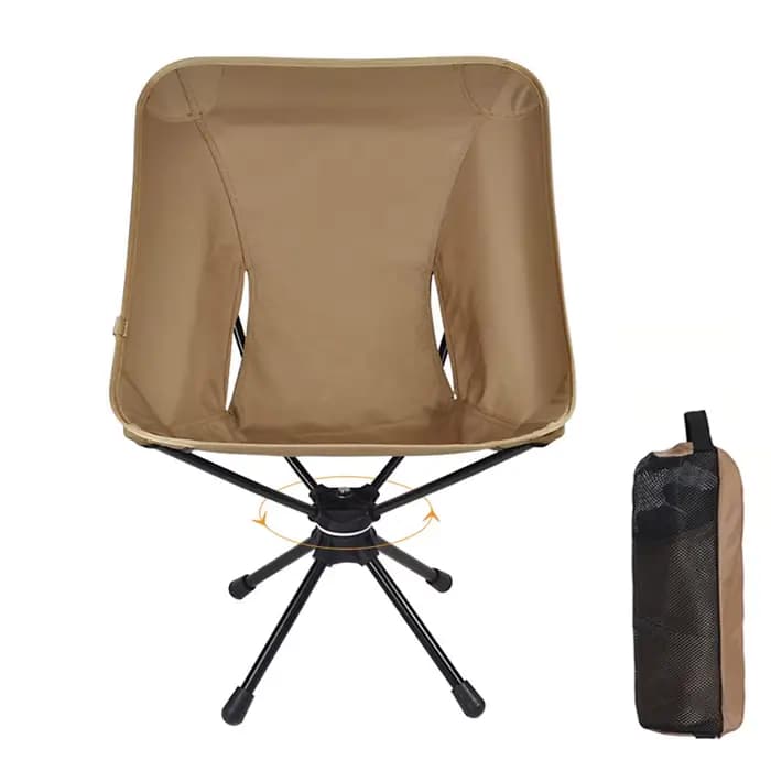Chaises pliantes d'extérieur, chaise pivotante rotative pour Camping, chaises de pêche légères sur l