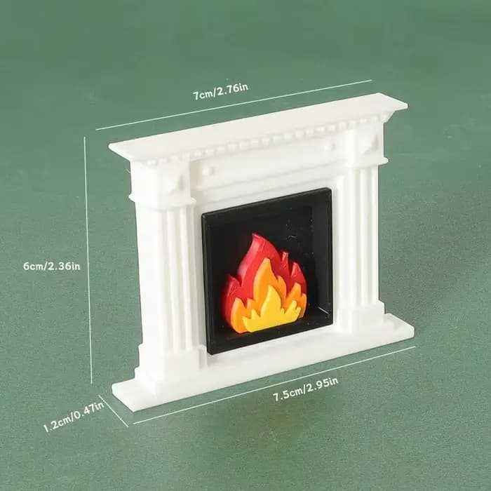 Chauffage Miniature pour maison de poupée, modèle de cheminée, Mini scène de noël, décoration, acces