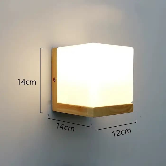 Lampe en bois moderne mur LED lampes personnalité nordique créatif vert Pot de plante décor à la mai