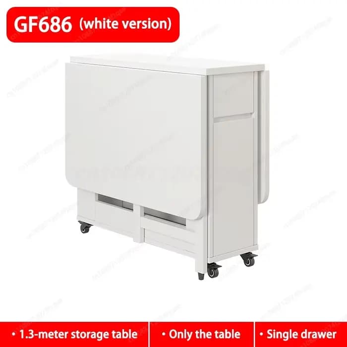 Table à Manger Pliable pour Petit Ménage, Table Pliante pour Gagner de l'Espace, Mobile, Table en Bo