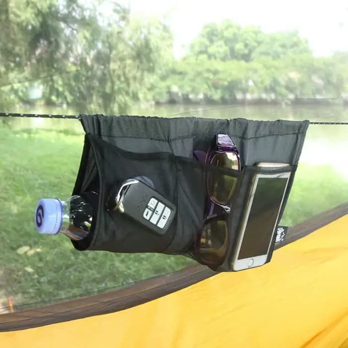 Sac de rangement pour hamac, pour camping en plein air, avec filet