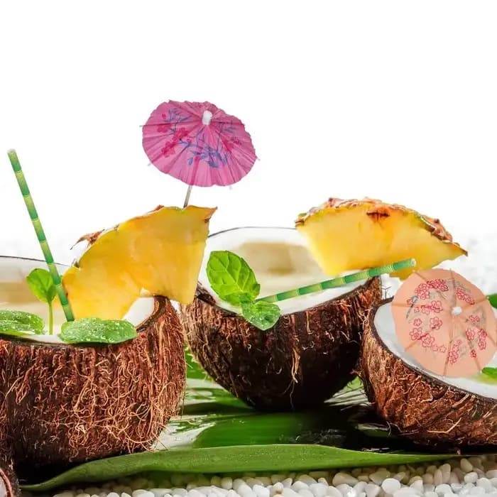 50 pièces nouveau papier boisson Cocktail Parasols mariage papier parapluie décoration parapluies Tropical hawaïen fête Cocktail accessoires