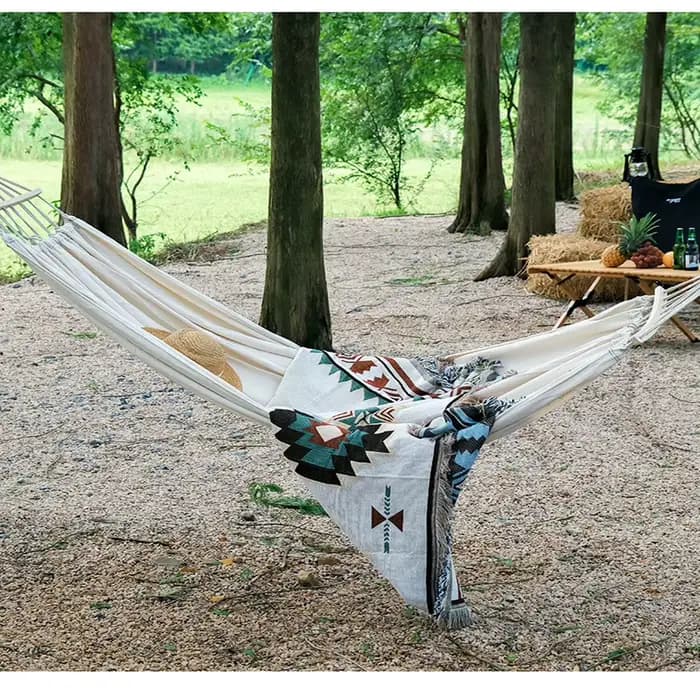 Double hamac d'extérieur portable