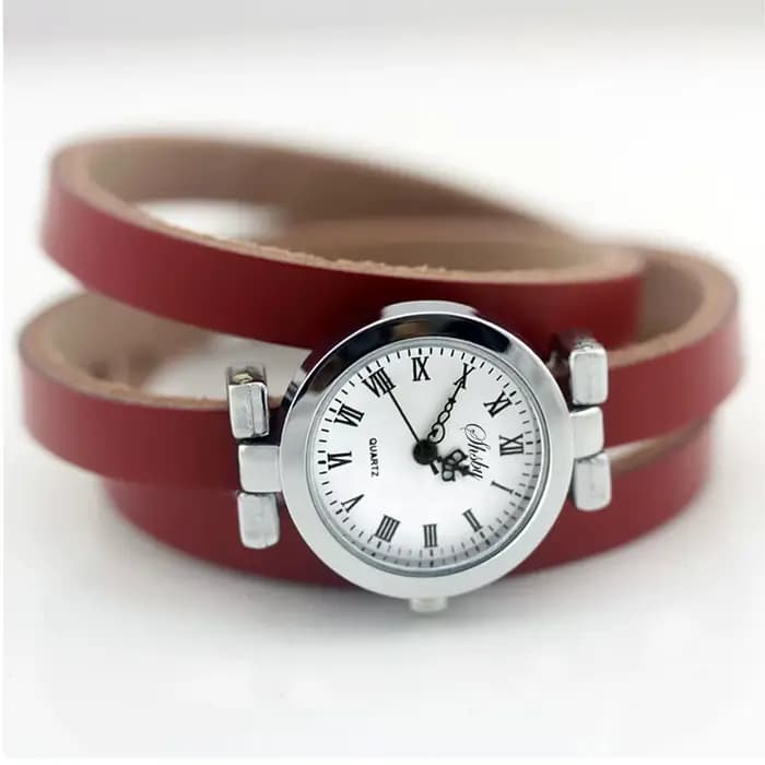 Shsby nouvelle mode vente chaude femmes longue en cuir femme montre ROMA Vintage montre femmes robe montres