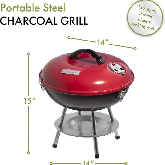 Barbecue Portable 1pc gril à charbon de bois Barbecue Portable bouilloire grilles extérieures fumeurs pour Patio arrière-cour Barbecue four de camping