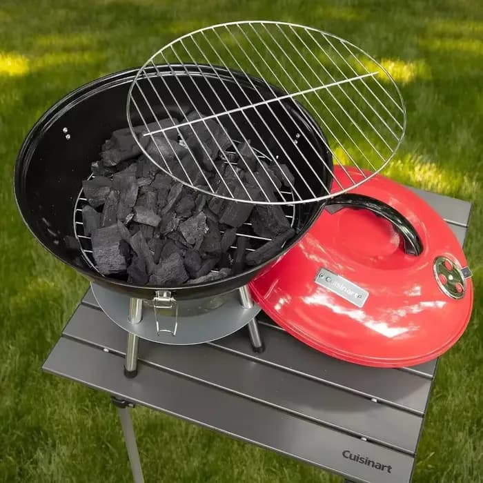 Barbecue Portable 1pc gril à charbon de bois Barbecue Portable bouilloire grilles extérieures fumeurs pour Patio arrière-cour Barbecue four de camping